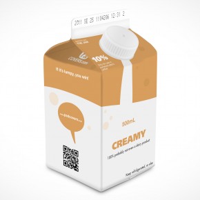 Empty 500mL Carton Container template