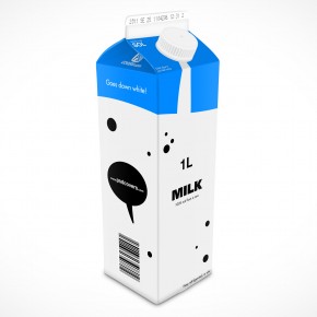 Empty 1L Carton Container template