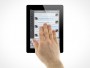 iPad 3 Multi-Touch Wipe Gesture Male Hands