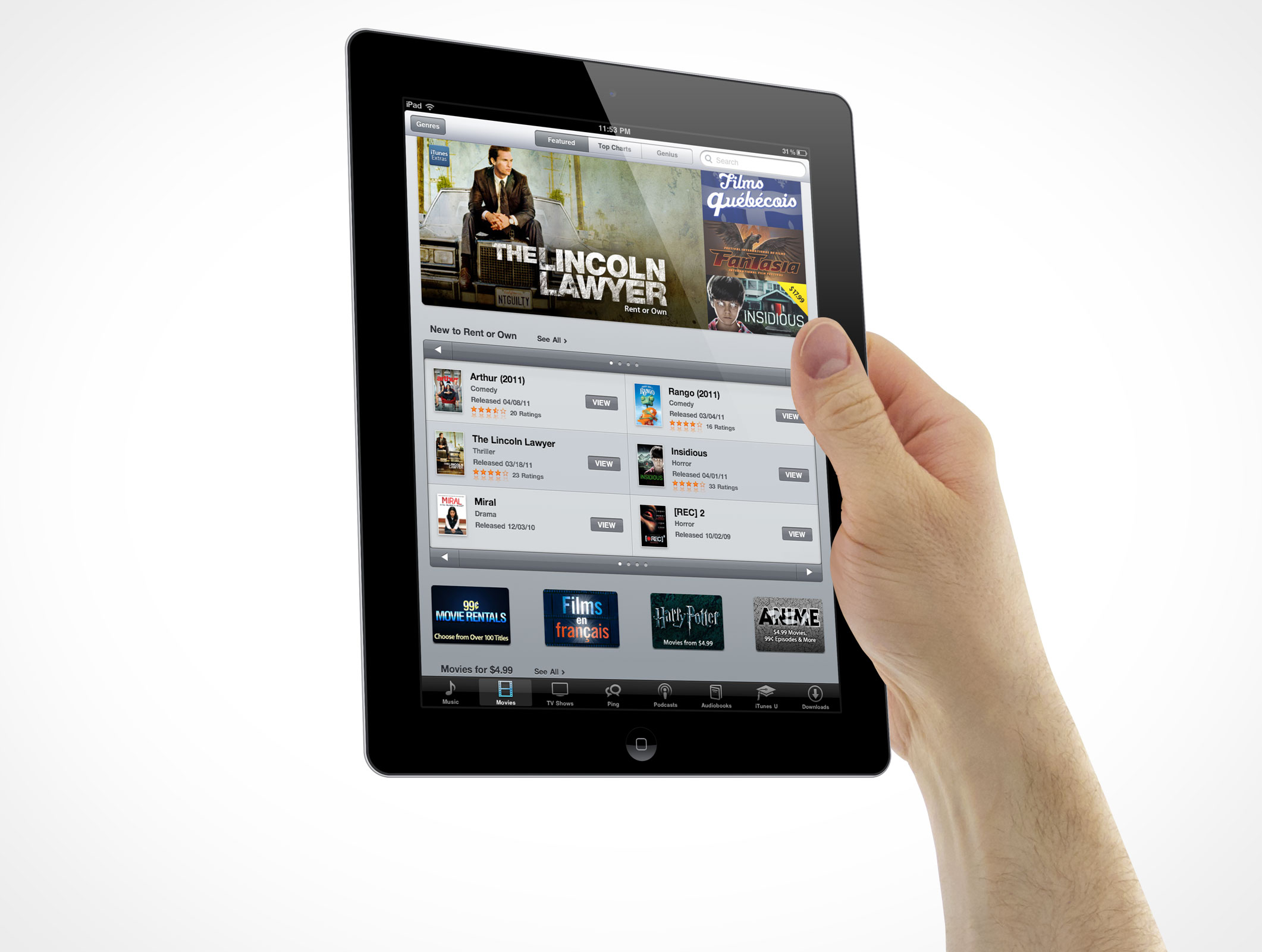 iPad 3 Multi-Touch Gestures Male Hands