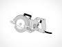 Circular Electric Saw Vector EPS