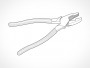 Metal Pliers Vector EPS