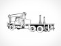 Railroad Vehicle Duce Ton Truck Vector EPS