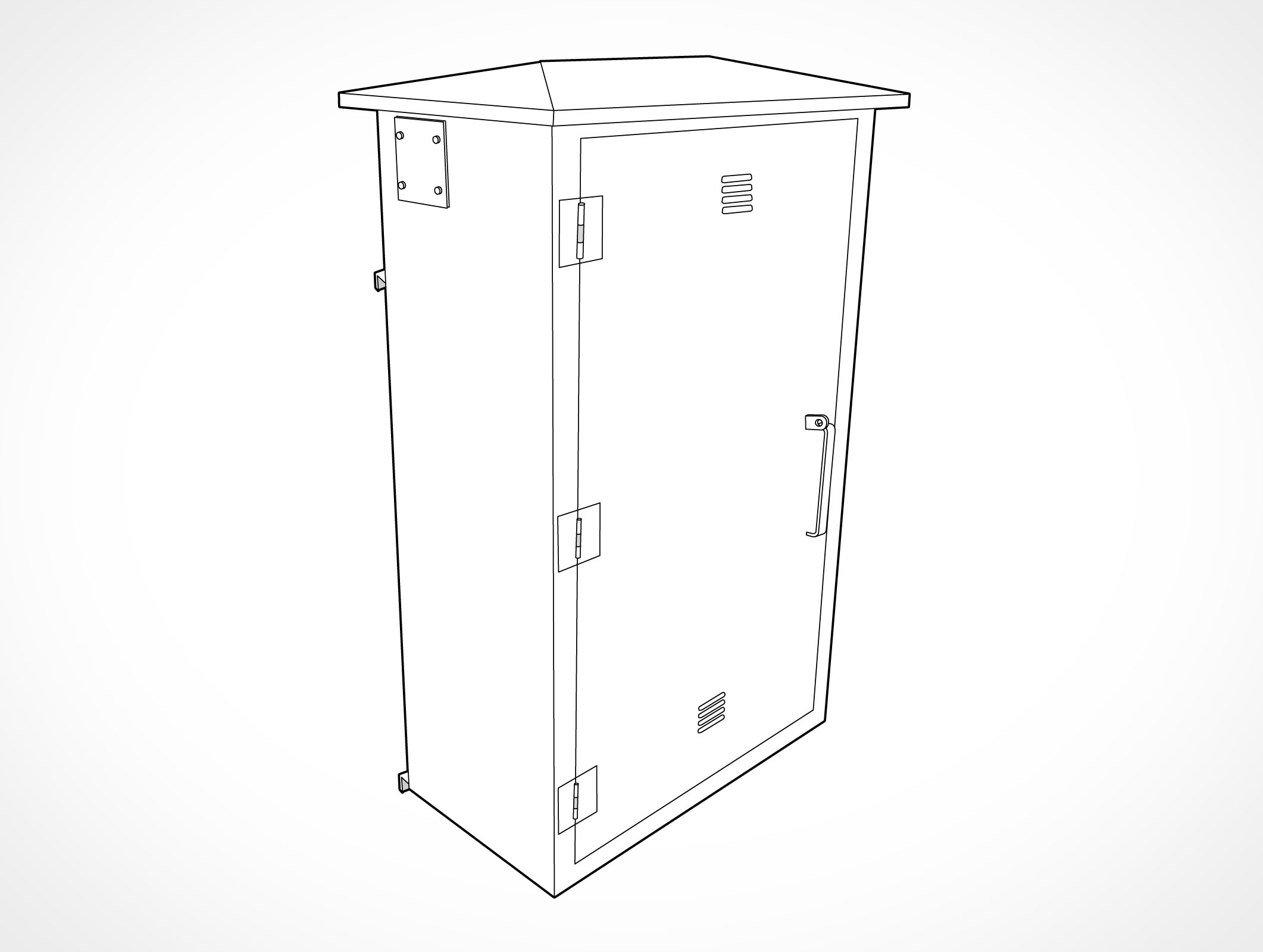 Metal Maintenance Shed Housing SS18 Vector EPS