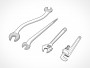 Wrench Set Vector EPS
