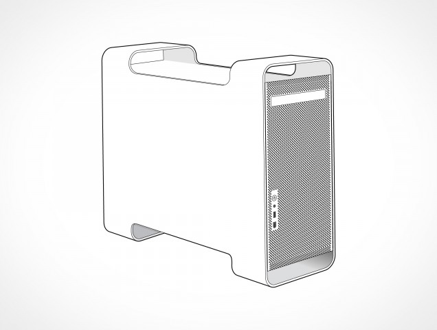 Apple Mac Pro G5 Tower Vector EPS Apple Mac Pro G5 Tower Vector EPS