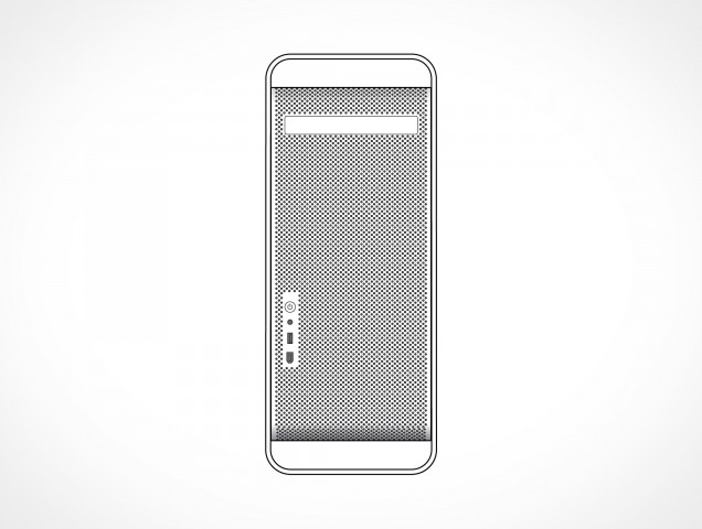 Apple Mac Pro G5 Tower Front Vector EPS Apple Mac Pro G5 Tower Front Vector EPS