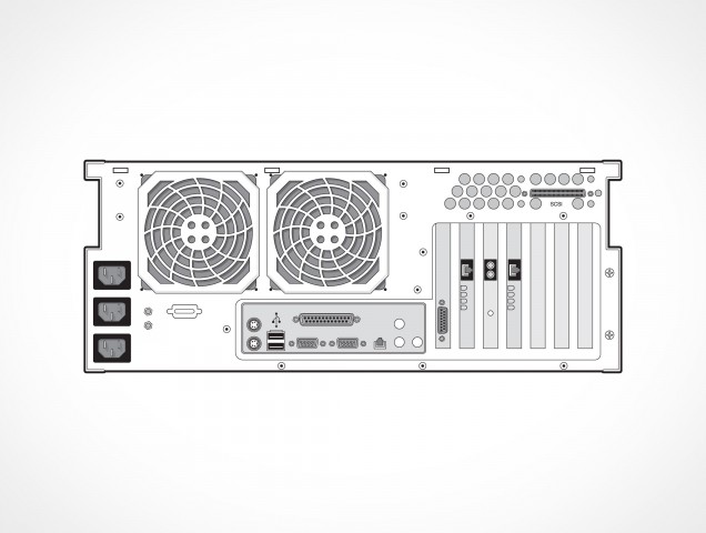 Supermicro Back View Vector EPS Supermicro Back View Vector EPS