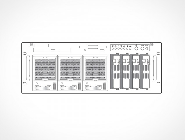 Supermicro Front View Vector EPS Supermicro Front View Vector EPS