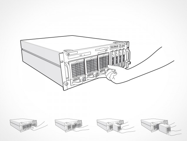 Supermicro Remove Power Supply Vector EPS