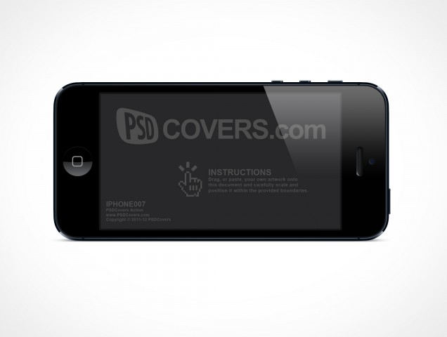 Landscape iPhone 5 Retina Mockup PSD Cover Action Landscape iPhone 5 Retina Mockup PSD Cover Action