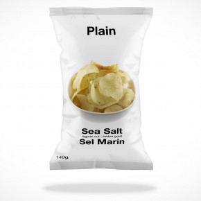 Paper Chip Bag PSD Mockup Cover Action