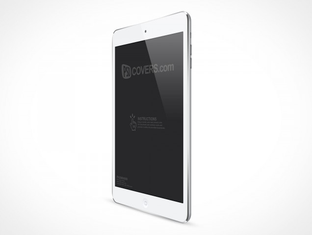 PSD Mockup White Angled iPad Mini PSD Mockup White Angled iPad Mini