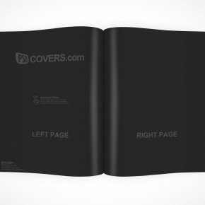 PSD top view open Magazine eBook cover action