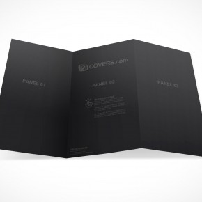 PSD Mockup 3 Panel Tri Fold Brochure Horizontal Flyer Leaflet 13x8.5