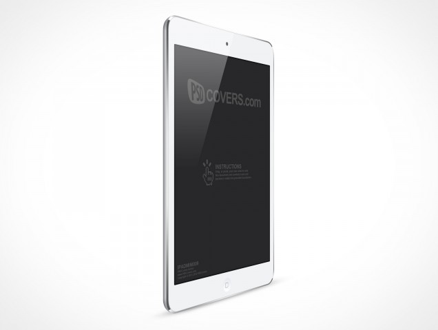 PSD Mockup White Angled iPad Mini PSD Mockup White Angled iPad Mini