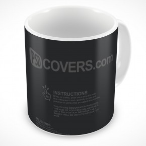PSD Mockup Ceramic Mug Cover Action Template