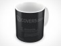 PSD Mockup Ceramic Mug Cover Action Template