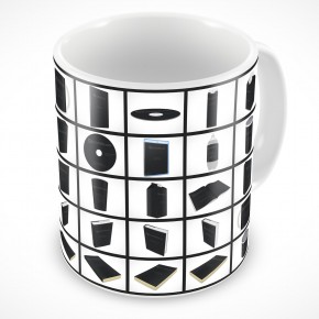 PSD Mockup Ceramic Mug Cover Action Template