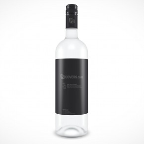 PSD Mockup Glass Water Bottle With Lable