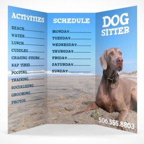 PSD Mockup 3 Panel Tri Fold Brochure Horizontal Flyer Leaflet 8.5x11