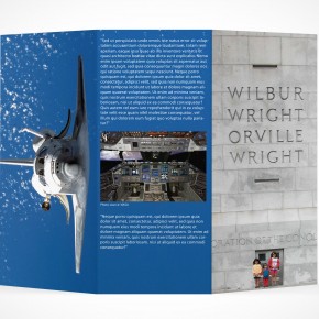 PSD Mockup 3 Panel Tri Fold Brochure Horizontal Flyer Leaflet 8.5x11