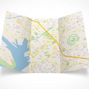 PSD Mockup 3 Panel Tri Fold Brochure Horizontal Flyer Leaflet 8.5x11