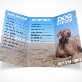 PSD Mockup 3 Panel Tri Fold Brochure Horizontal Flyer Leaflet 8.5x11