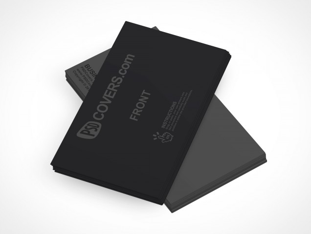 PSD Mockup Template Business Card Stack PSD Mockup Template Business Card Stack