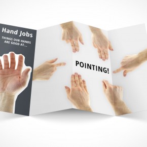 PSD Mockup Template 4 Panel Accordion Flyer Brochure