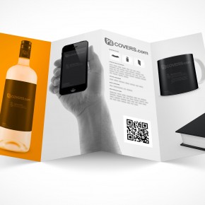 PSD Mockup Template 4 Panel Accordion Flyer Brochure