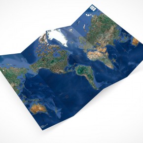 PSD Mockup Template 4 Panel Accordion Flyer Brochure