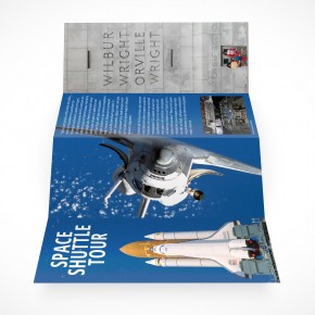 PSD Mockup Template 4 Panel Accordion Flyer Brochure