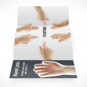 PSD Mockup Template 4 Panel Accordion Flyer Brochure