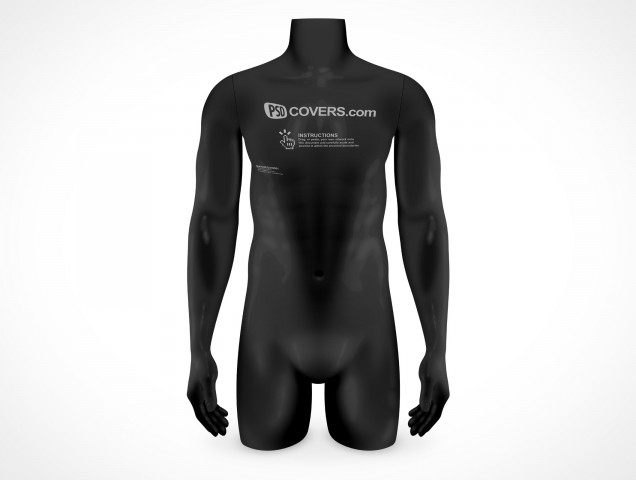 PSD Mock-up Male Plastic Store Mannequin T-Shirt Tattoo
