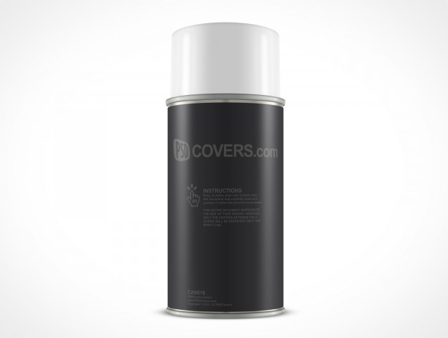 Blank Spray Can Mockup PSD Cover Action