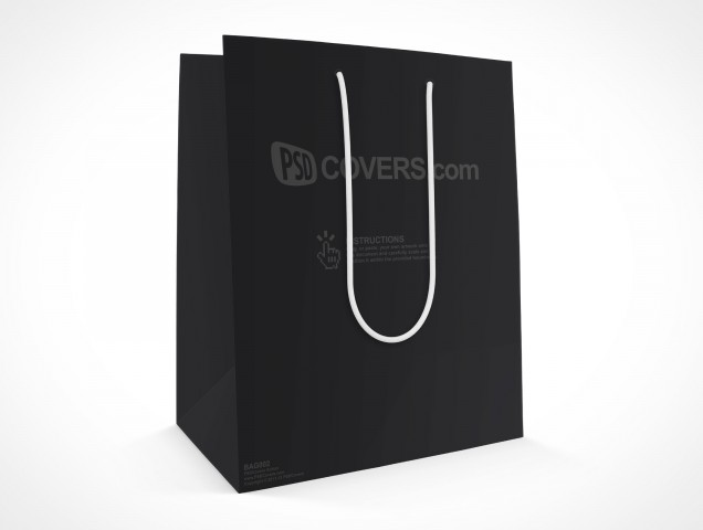PSD Mock-up Small Trinket Shopping Bag String Handle