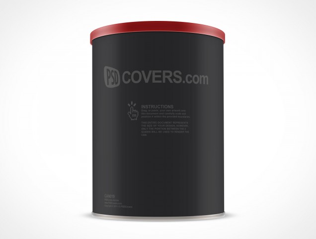PSD Mock-up Canister Tin Can Container Coffee