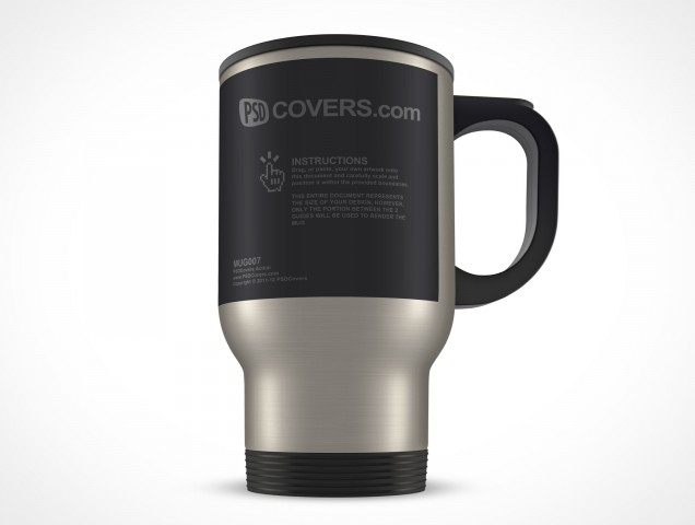 Stainless Steel Mug 14oz Thermos PSD Cover Action